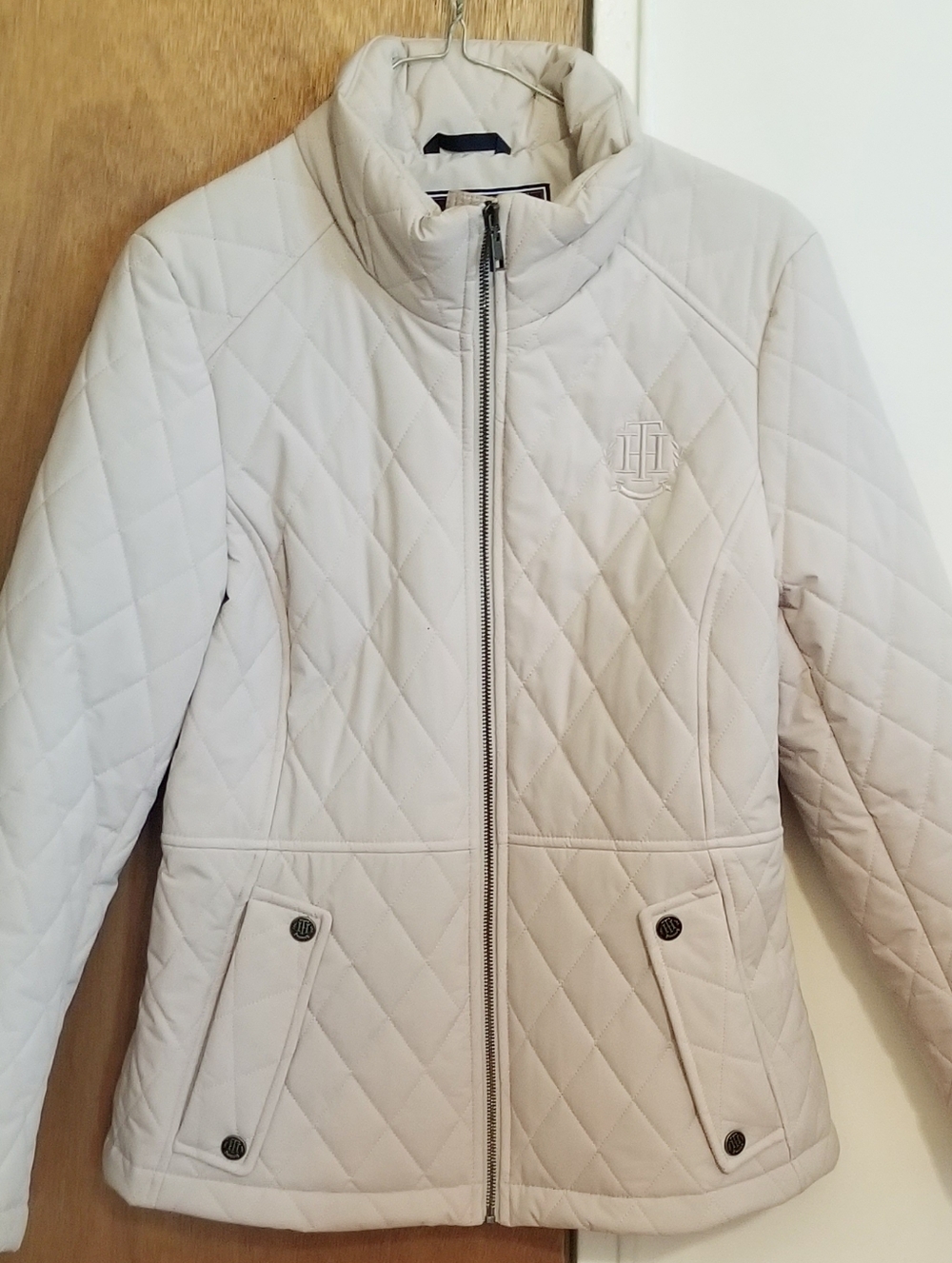 Tommy Hilfiger Brass Hardware Transitional Barn Jacket Quilted Ladies Small